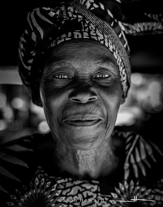 Wise Lady in Zimbabwe - Black & White